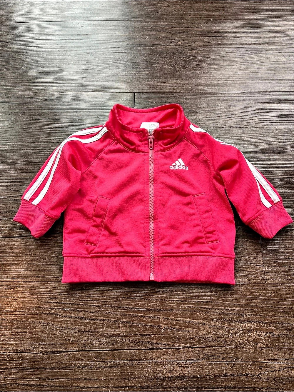 adidas Infant Girls Track Jacket Pink Baby 3M